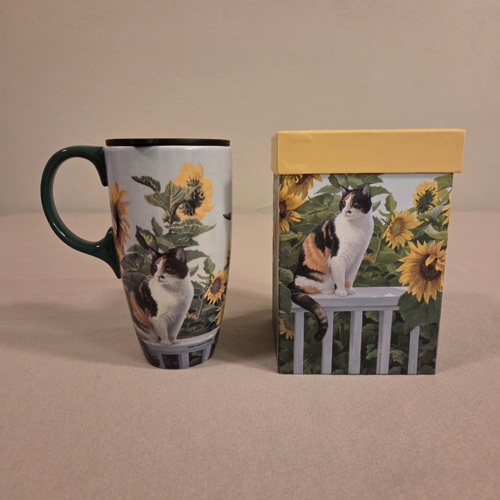 CALICO CAT MUG IN MATCHING BOX BY LANG